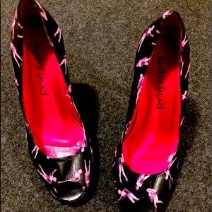 Vintage style pumps heel leather by Read or Dead 38 7.5